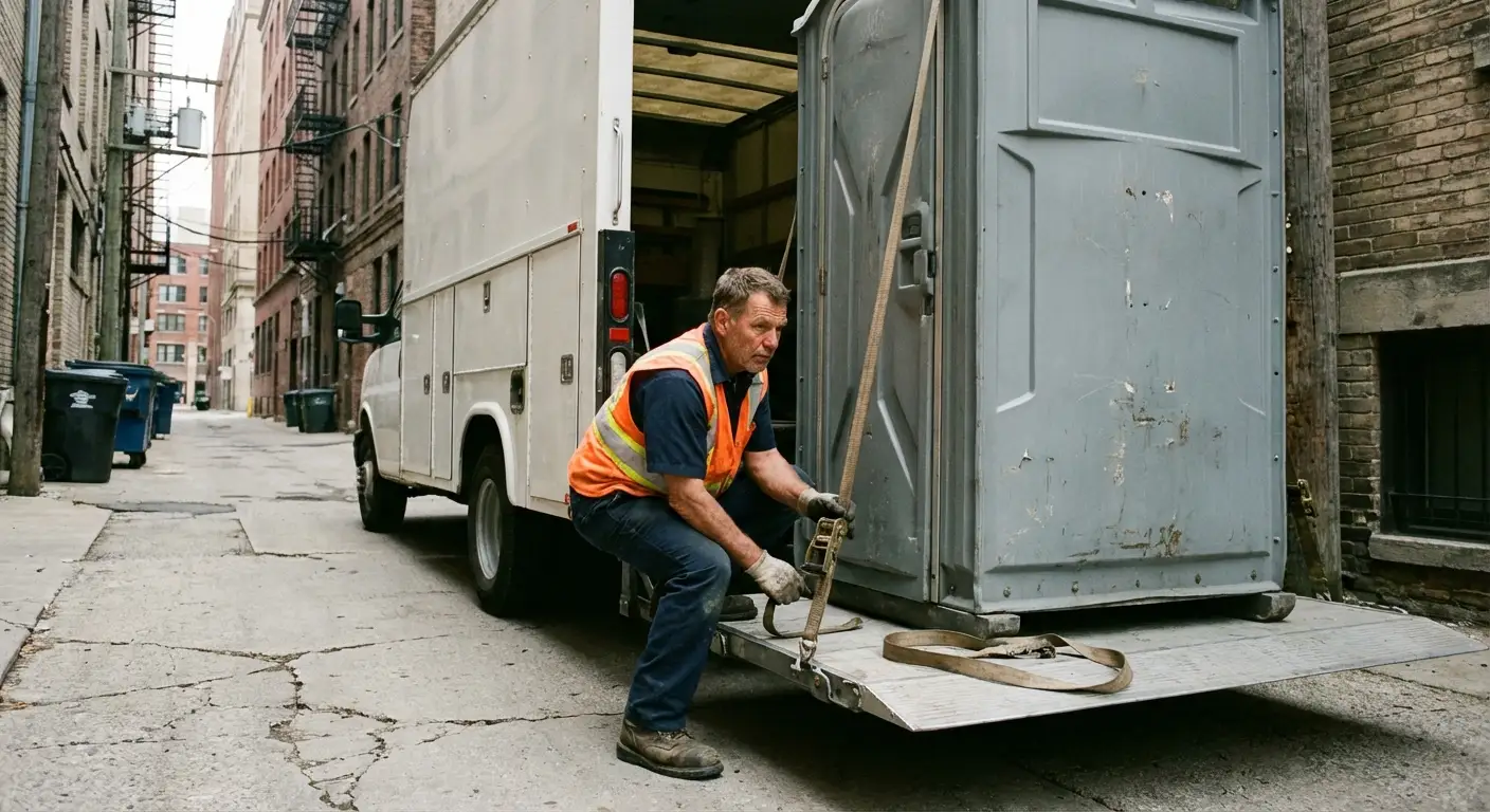 Portable sanitation services in Downtown Alexandria